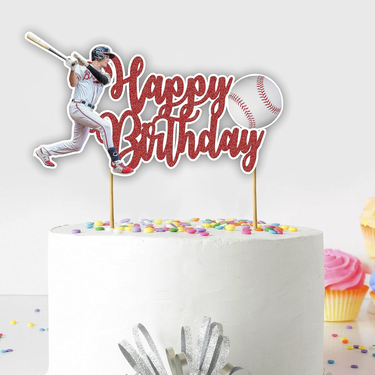 Seyal® Baseball Happy Birthday Cake Topper