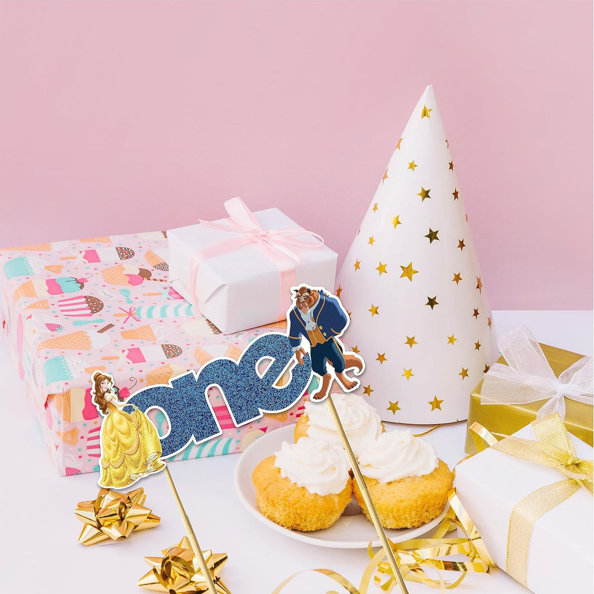 Seyal® Bauty & The Bast One Cake Topper