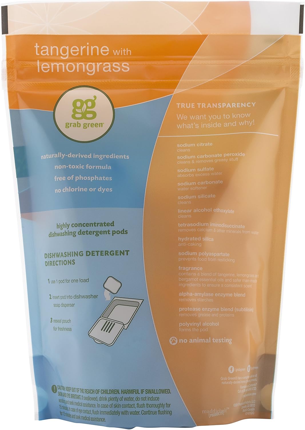 Tangerine Dishwasher Pods 24 LD