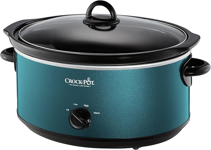 Crockpot Manual 7-Quart Slow Cooker Turquoise