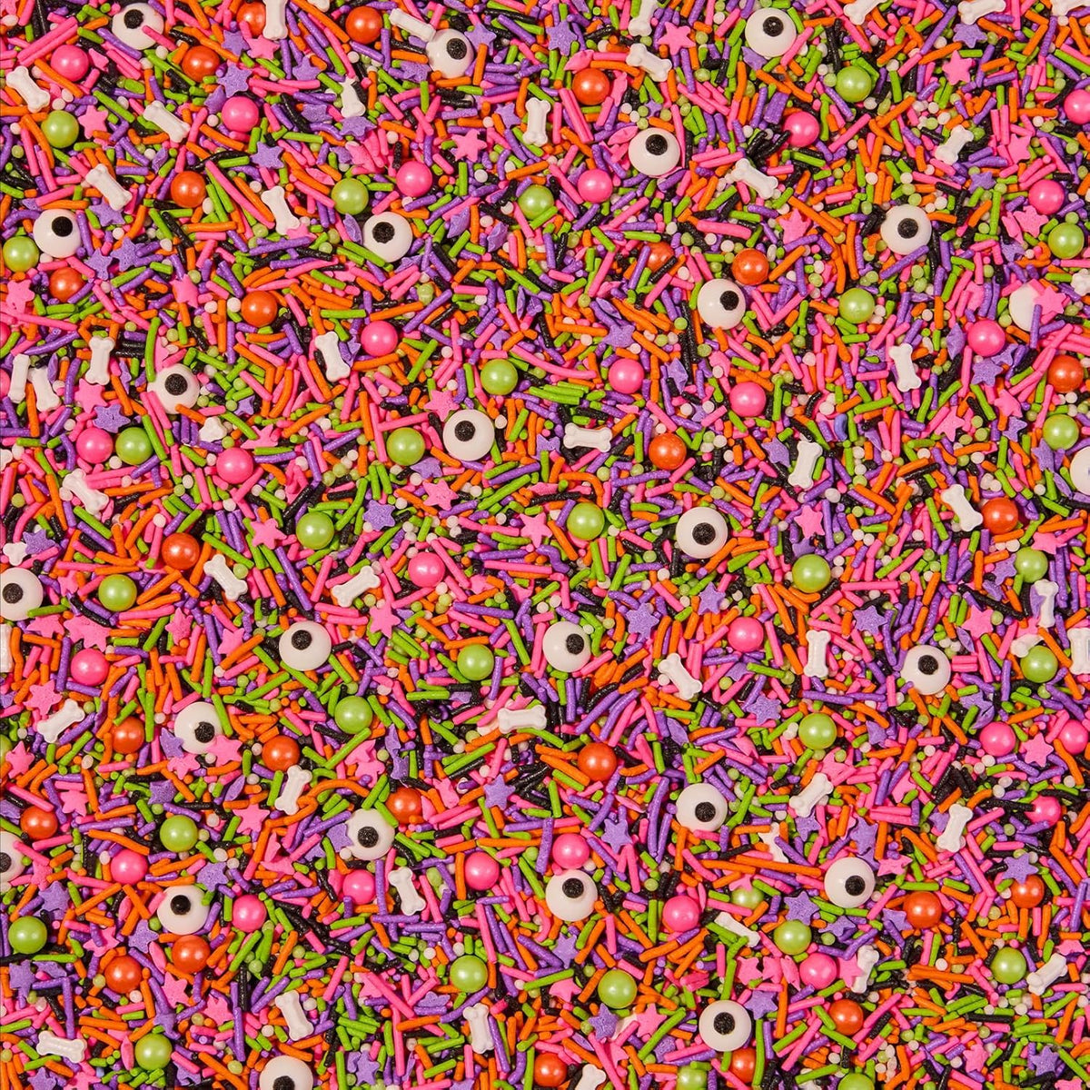 Fancy Sprinkles Limited Edition Halloween Drop Dead Gorgeous Sprinkles Dessert Decorating Sprinkles, Real Sugar, Edible Glitter, For Ice Cream, Cookies, Cakes and Cupcakes (0.5c)