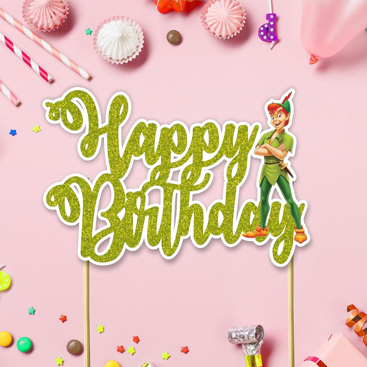 Seyal® Petr Pan Happy Birthday Cake Topper