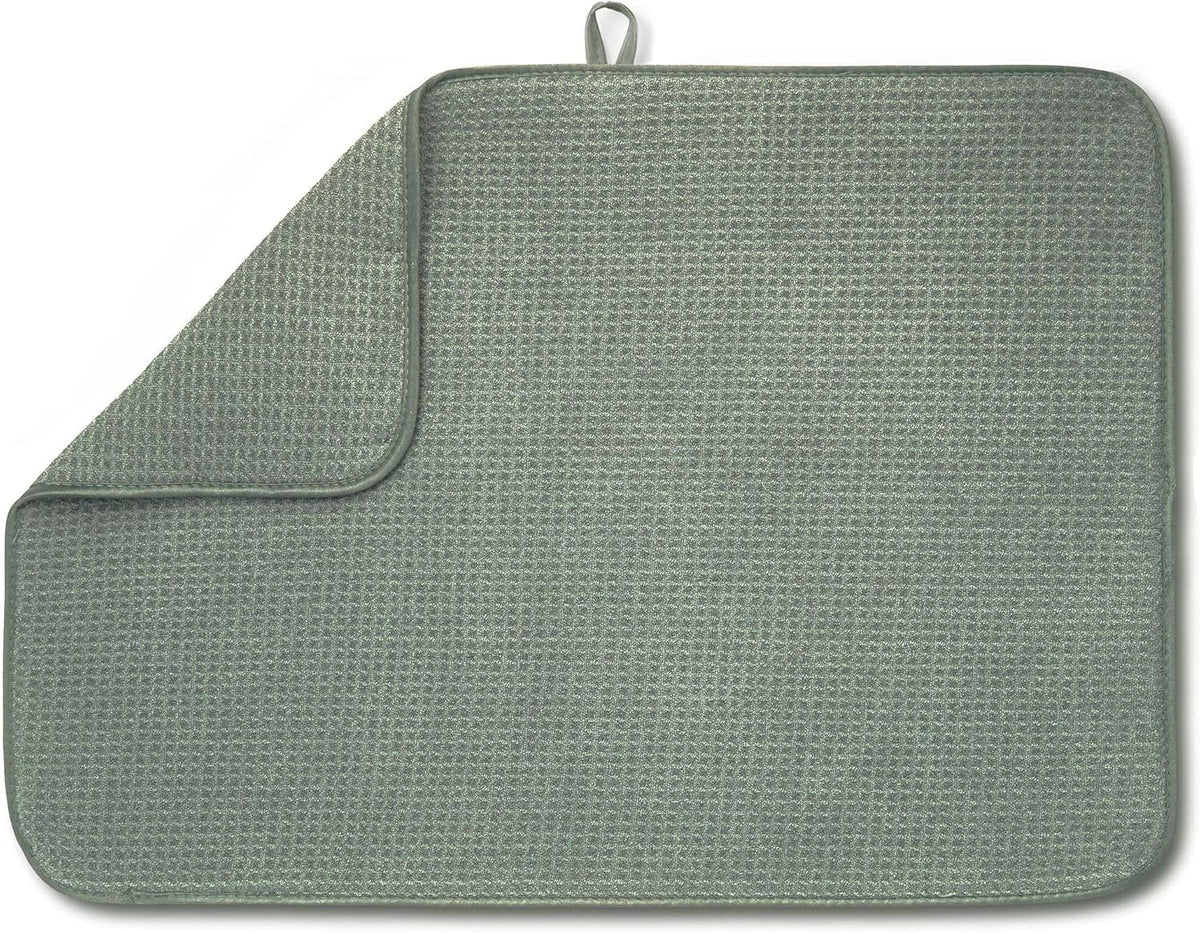 Bellemain XXL Dish Mat 24" x 17" ( LARGEST MAT ) Microfiber Dish Drying Mat , Super absorbent ( Green )