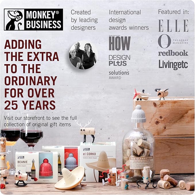 Monkey Business Fill Phil Refrigerator Deodorizer, Baking Soda Container, Baking Soda Fridge Deodorizer, Cute Gifts, Kitchen Gadgets
