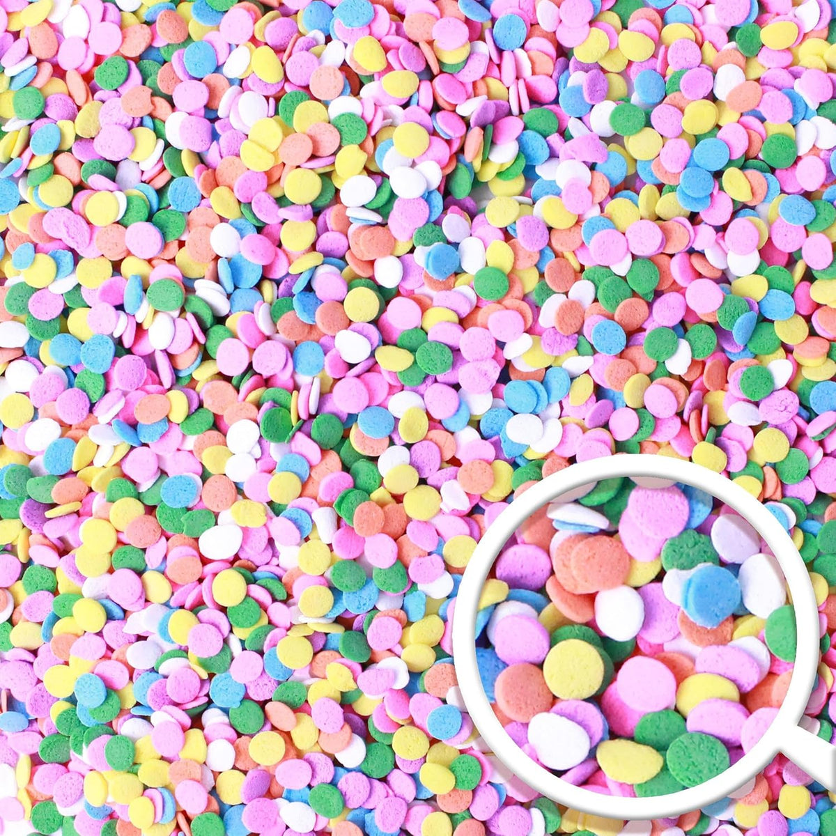 Pastel Confetti Sprinkle Mix| Made In USA By Sprinkle Pop| Pink Yellow Purple Orange Blue White 3MM Confetti Sprinkles| Easter Sprinkles Confetti For Decorating Cakes Cookie Cupcakes Ice Cream, 4oz