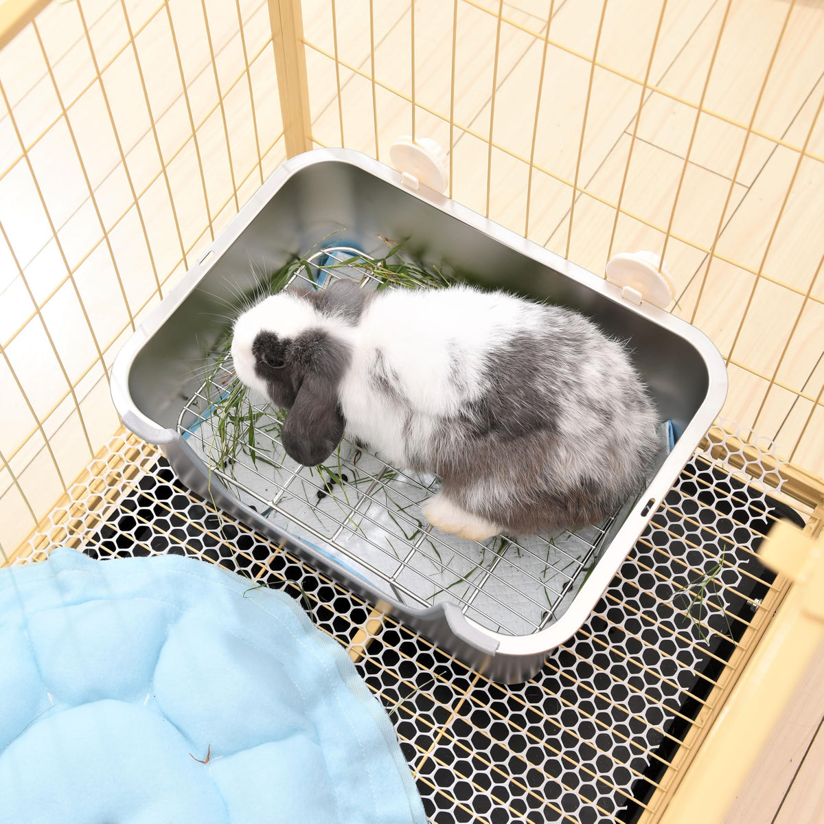 Sorstrem Stainless Steel Rabbit Sifting Litter Box (M)