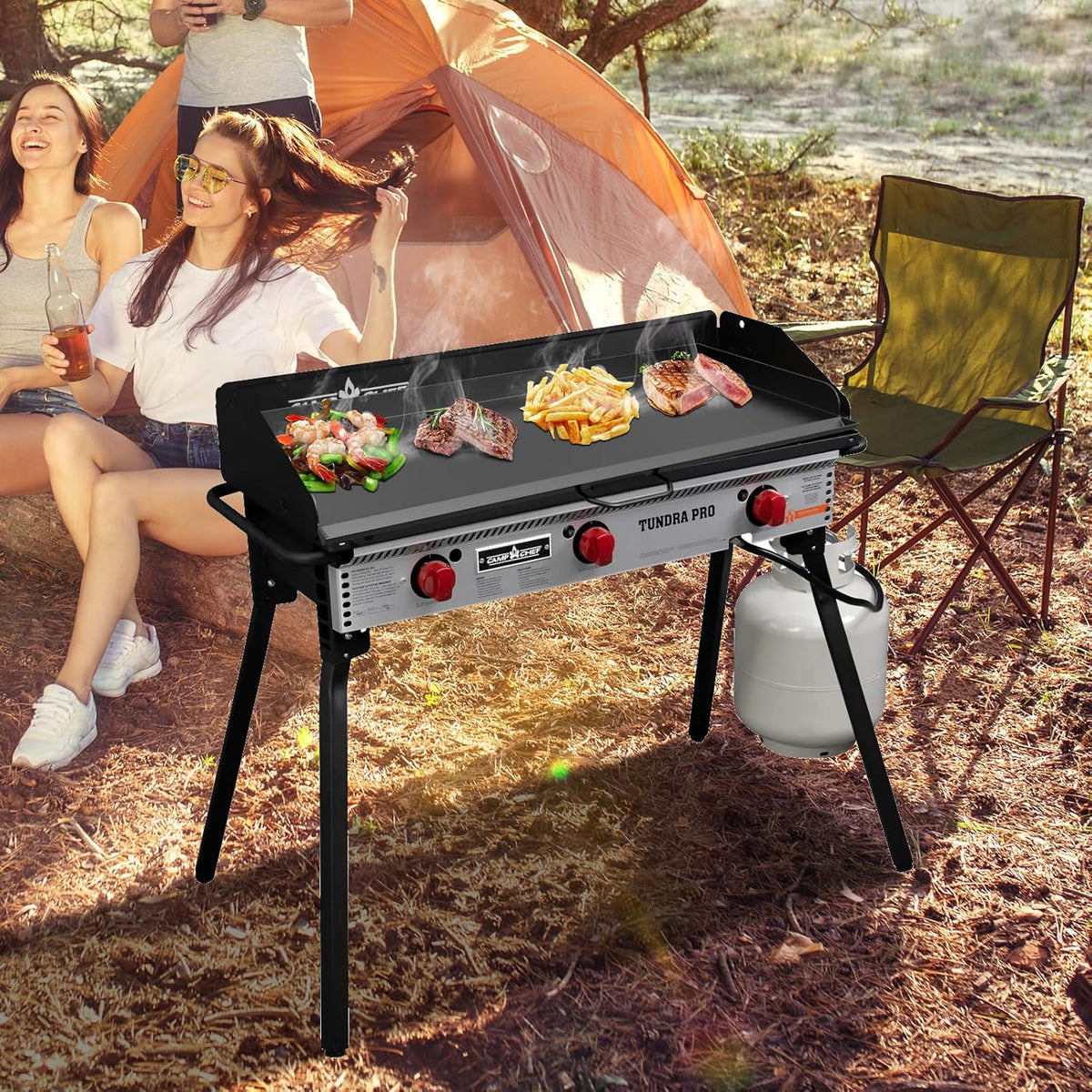 Flat Top Griddle for Camp Chef Accessories 3 Burner Stove SPG90B GB90D TB90 TB90LW TB90LWG TB90LWG15 CCH3 Camp Stove Griddle Top for Camp Chef Tundra 3 Burner 16" x 38"