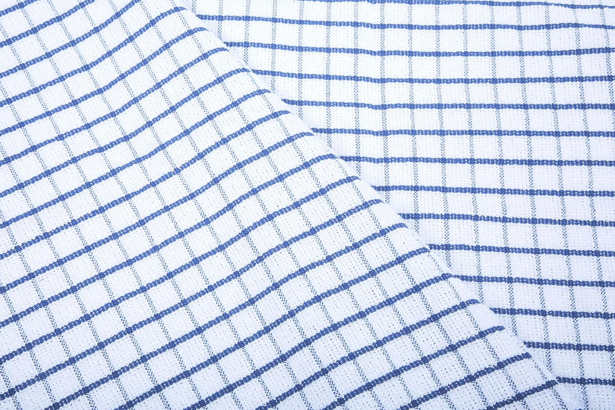 AMOUR INFINI Terry Dish Towels Pack of 4 Highly Absorbent Quick Dry Super Soft 20x28 Inch Kitchen Towel with Hanging Loop for Cleaning & Drying Dishes (Blue)
