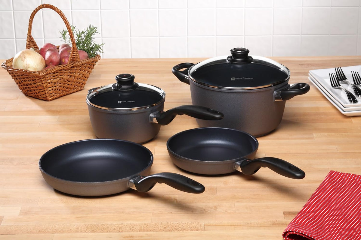 Swiss Diamond HD Classic Nonstick 6-Piece Cookware Set