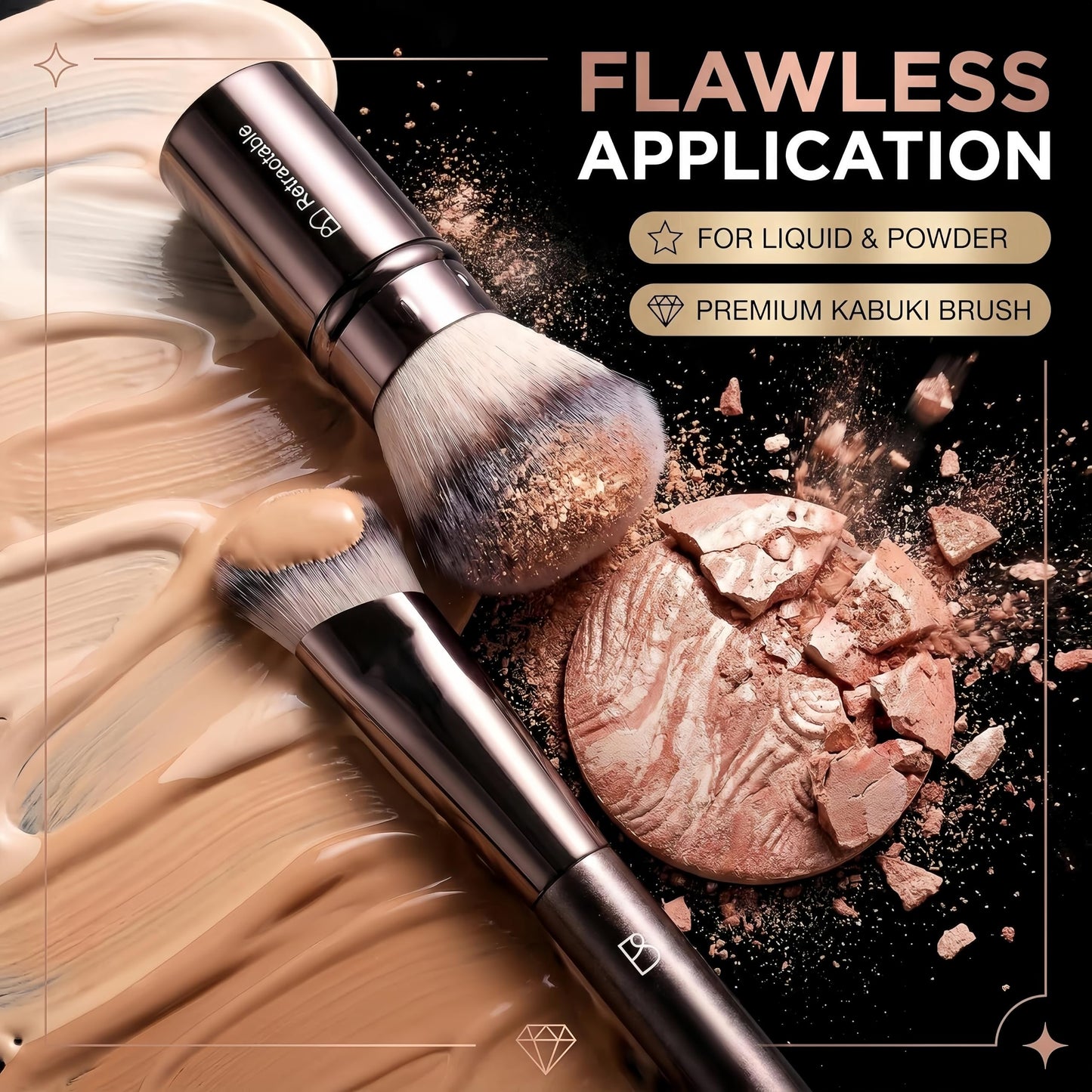 Professional Makeup Brush Set with Travel Case, 20 PCS Synthetic