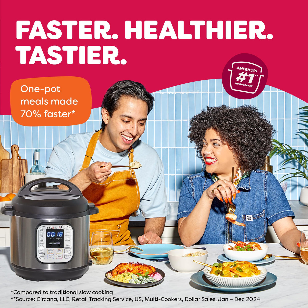 Instant Pot Duo 6 Qt 7-in-1 Electric Pressure Cooker, Stainless Steel