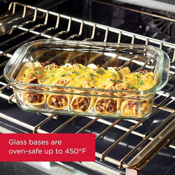Rubbermaid Brilliance Glass Food Storage Containers, Assorted Sizes, Set of 9, BPA-Free, Leak-Proof, Clear