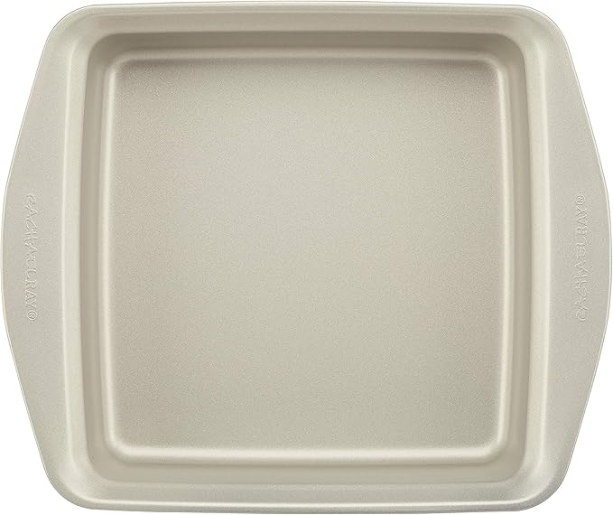 Rachael Ray Nonstick Bakeware Set without Grips includes Nonstick Bread Pan, Baking Pans, Cake Pans, Cookie Sheet / Baking Sheet - 10 Piece, Silver