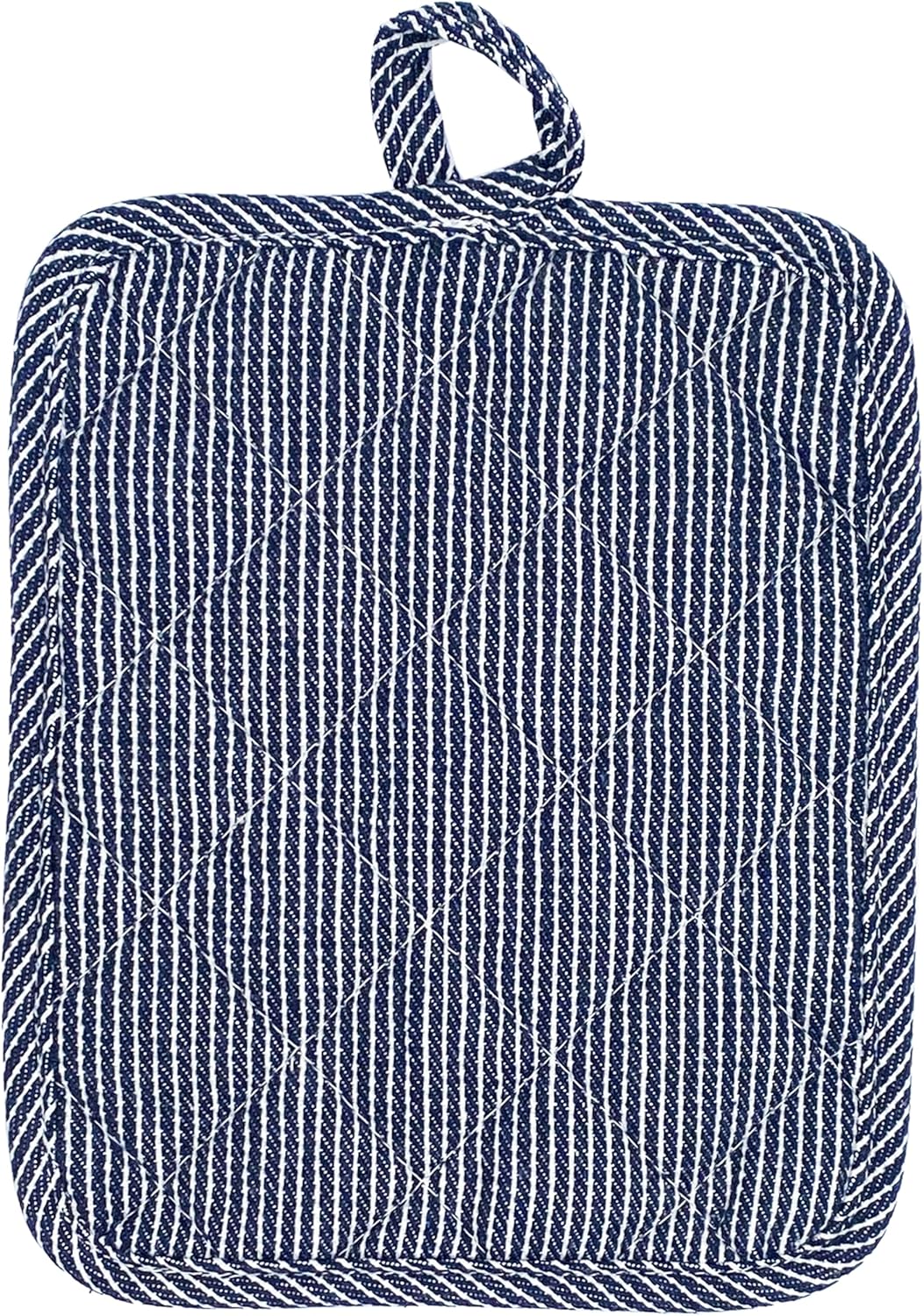 American Linen Pot Holders, Hot Pads, Table Pads for Kitchen and Dining Table, Non Slip Heat Resistant Hot Pot Holder (Navy, 4 Pack)