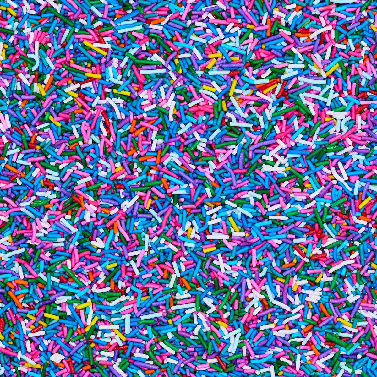 Fancy Sprinkles Deluxe Rainbow Crunchy Jimmies, Real Sugar, For Ice Cream, Cookies, Cakes, Cupcakes, Dessert Decorating, Bold, Mulit-Colored, Rainbow Sprinkles (0.5c)