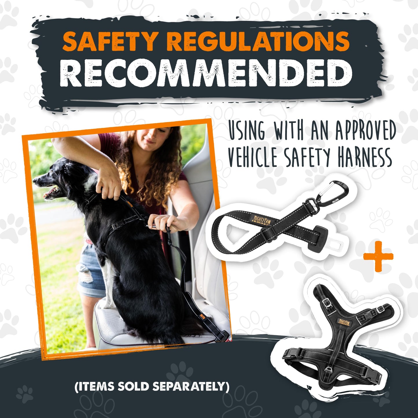 Mighty Paw Dog Seat Belt for Car, Heavy-Duty Aviation Aluminum Carabiner