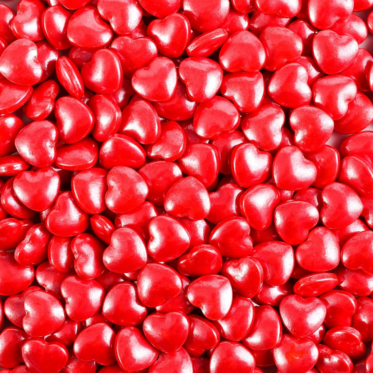 Kasvan Mixed Heart Shapes Sprinkles - Edible Candy Pearls 130g/4.58 Oz, Mix Size, Baking Cake Decorations, Ice Cream Toppings and Cookie Decorating, Wedding Party Chirstmas Supplies (Red)