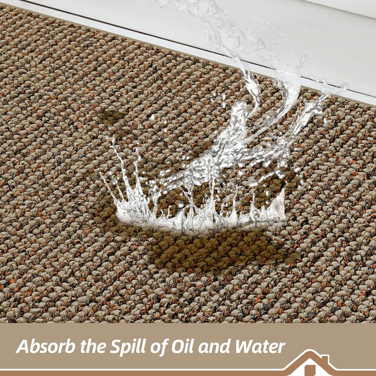 BEQHAUSE Kitchen Rugs 20"x32", Non-Slip Kitchen Mats for Floor, Super Absorbent and Stain Resistant Kitchen Rugs, Machine Washable Rugs for Kitchen, Hallway, Laundry & Sink, Taupe