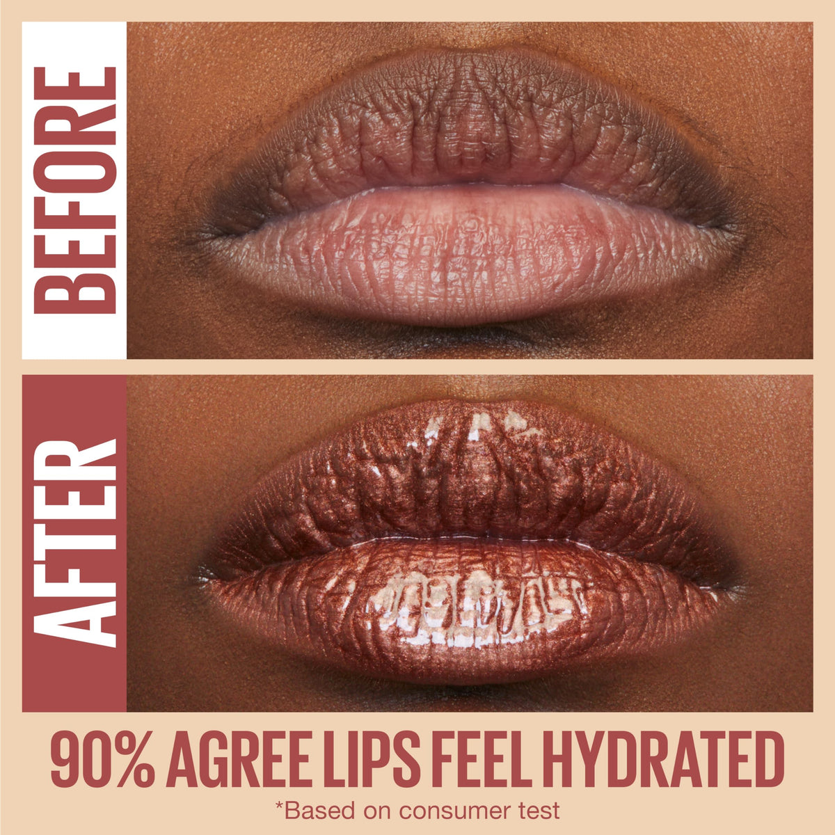 MAYBELLINE Lifter Gloss with Hyaluronic Acid, Hydrating Lip Gloss, Brass & Moon Shades, 0.18 Ounce Each
