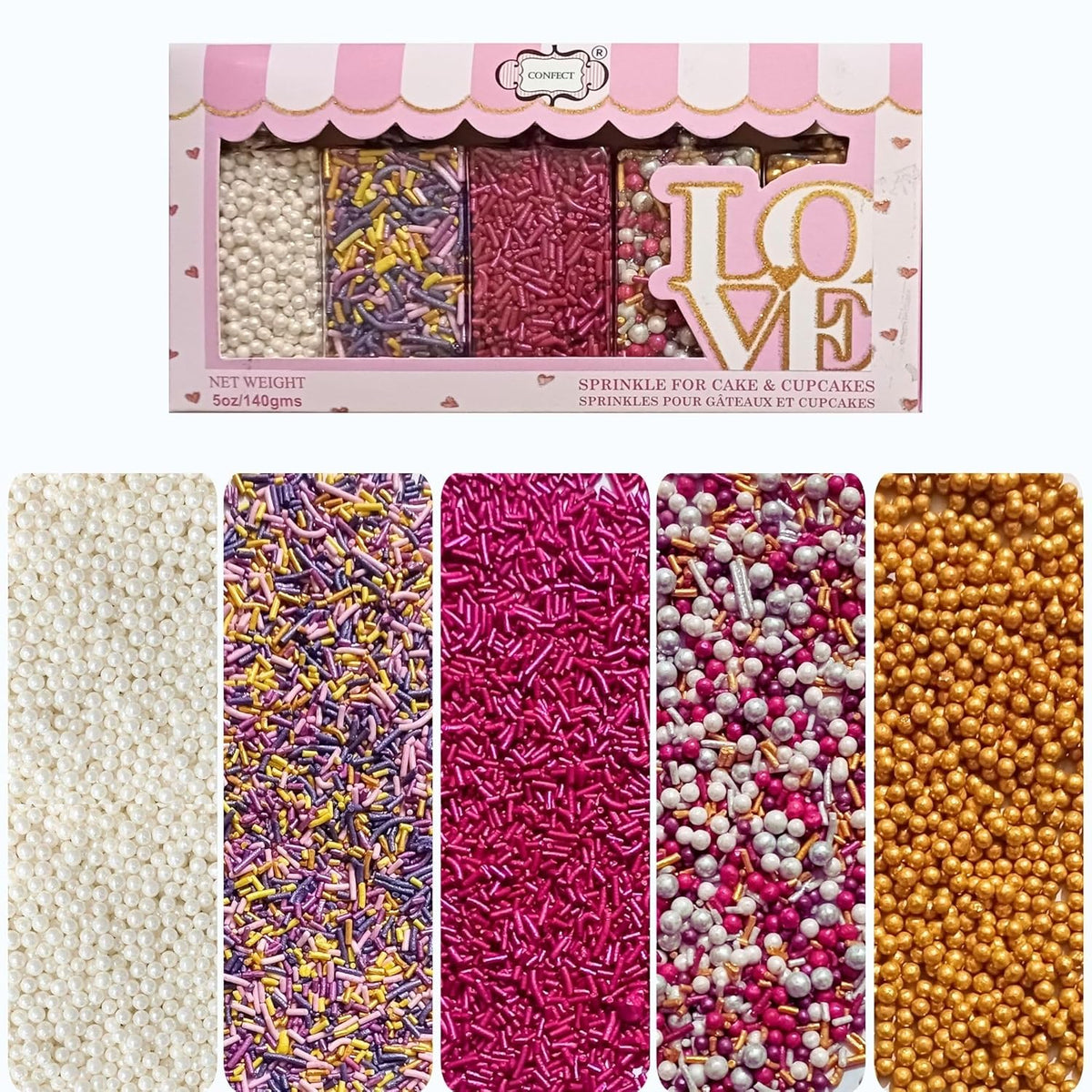 Confect Fusion Mashup Sprinkles FM Multipack 37 100 GMS for Cake Cupcake Décor, Multicolor
