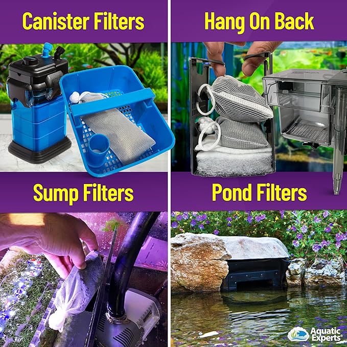 Premium Activated Carbon, Aquarium Carbon for Fish Tank Filter, Aquarium Filter Media, Granulated Charcoal for Fish Tanks, Activated Charcoal Bulk (5.5 lbs with Fine Mesh Bag)