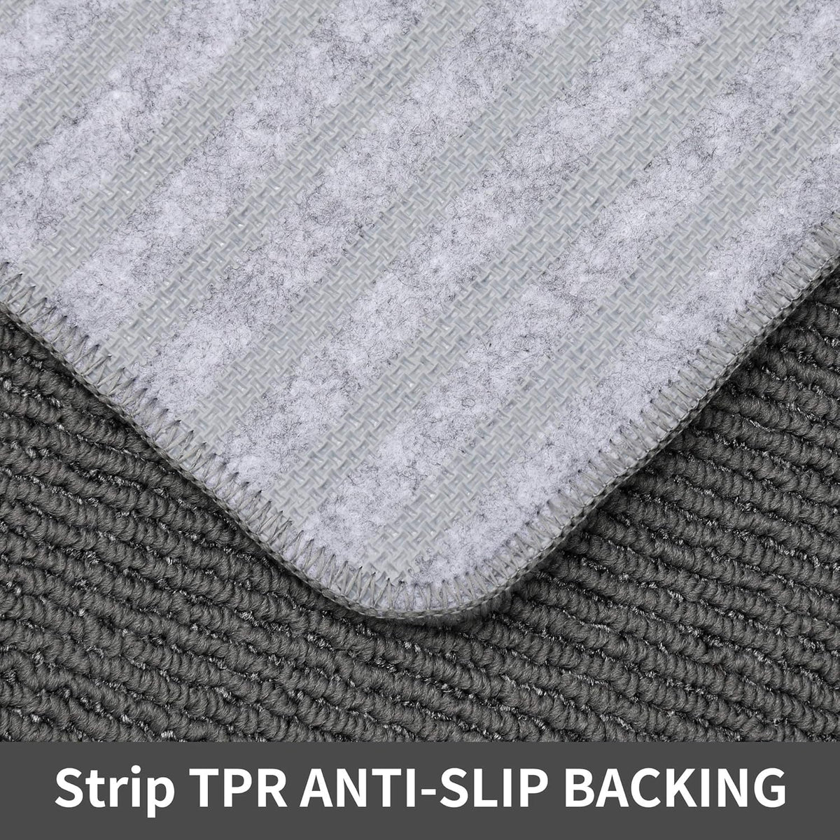 COSY HOMEER 20x30 Inch/20X48 Inch Kitchen Rug Mats Made of 100% Polypropylene Strip TPR Backing 2 Pieces Soft Kitchen Mat Specialized in Anti Slippery and Machine Washable,Grey
