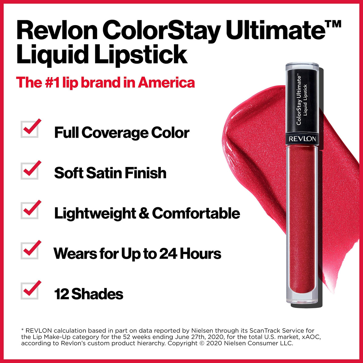 REVLON ColorStay Ultimate Liquid Lipstick, Longwear Rich Lip Colors, Wears for Up to 24 Hours, Satin Finish, 095 Royal Raisin, 0.1 fl oz (Pack of 2)