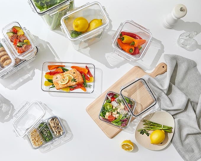 Airtight Food Storage Container with Lid(13.5oz) Leak-Proof Baby Food Box | BPA-Free | Meal Prep | Microwave, Freezer and Dishwasher Safe | Kitchen Fridge Organizer Boxes | Fresher Food