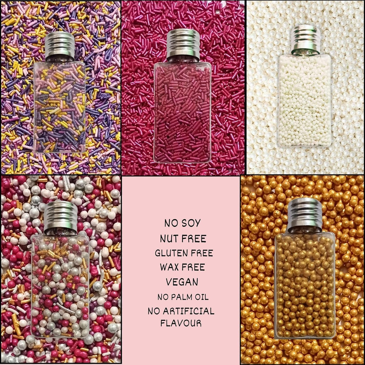 Confect Fusion Mashup Sprinkles FM Multipack 37 100 GMS for Cake Cupcake Décor, Multicolor