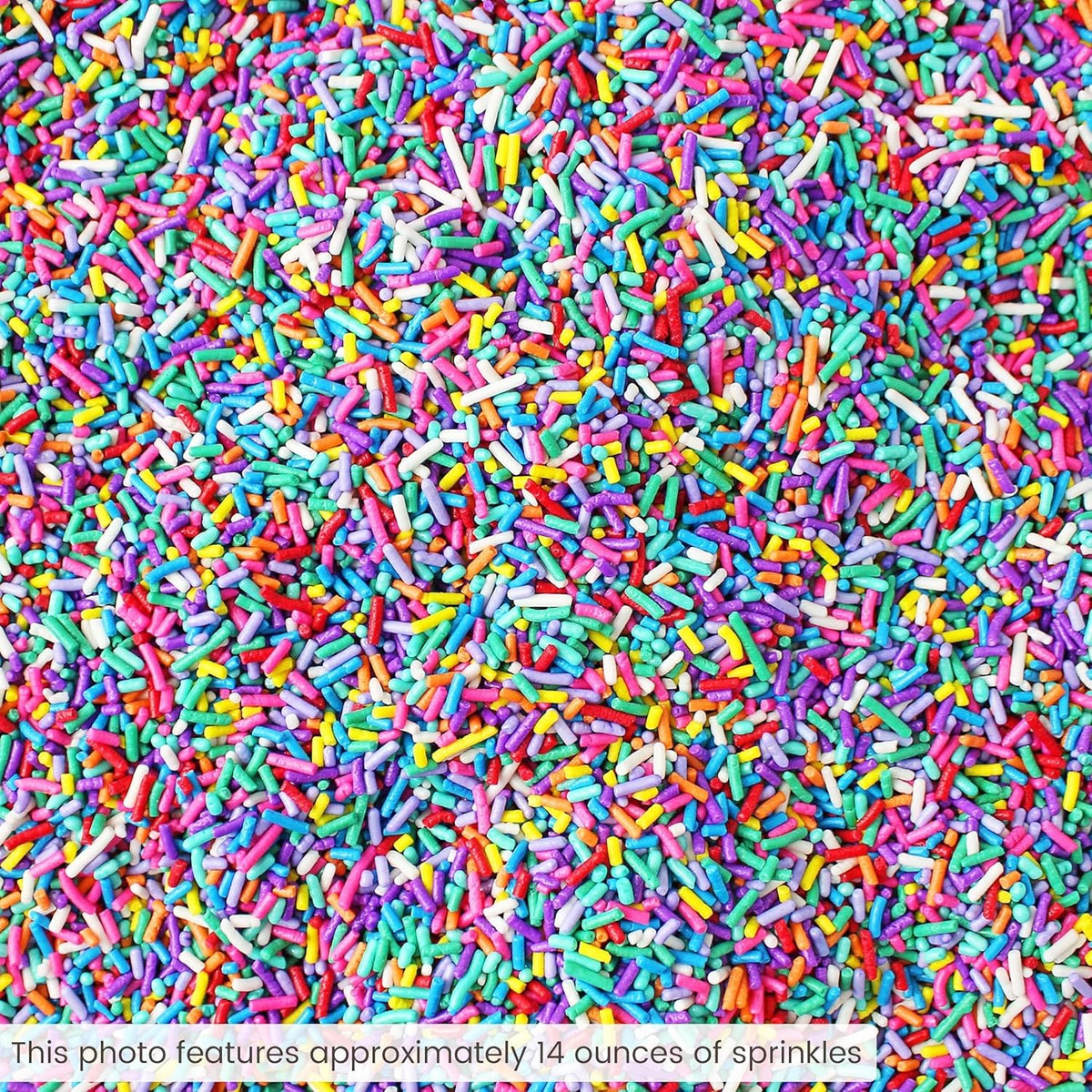 Ultimate Unicorn Rainbow Jimmies Sprinkle Mix| Sprinkles Made In USA By Sprinkle Pop| Yellow Red White Blue Purple Sprinkles Jimmies For Decorating Princess Birthday Cakes Cookies Cupcakes Candy, 2oz