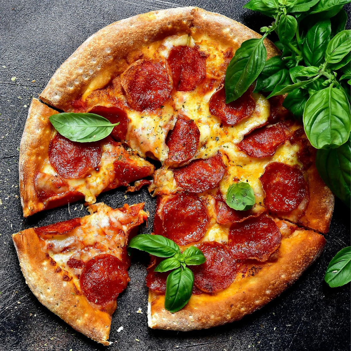 Baker's Secret 2pcs Pizza Pan for Oven 14", Baking Area 12", Aluminized Steel Pizza Baking Pan, 2 Layers Non-stick Coating Easy Release, Dishwasher Safe, Chemical Free No PFOA, PFAS, PFOS, and PTFE