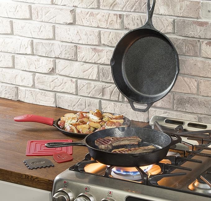 Lodge Essential Pan Set, 7-Piece, Black