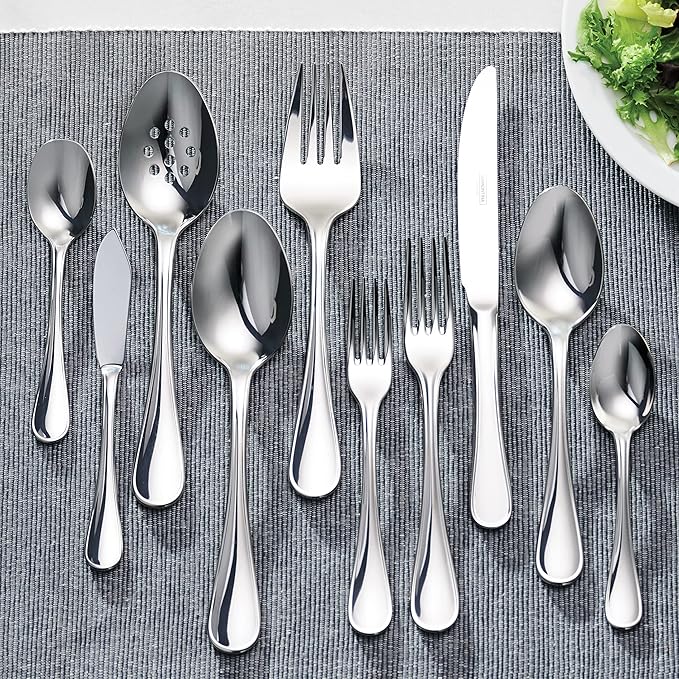 Tramontina 45 Piece Silverware Set - Firenze Utensils Set