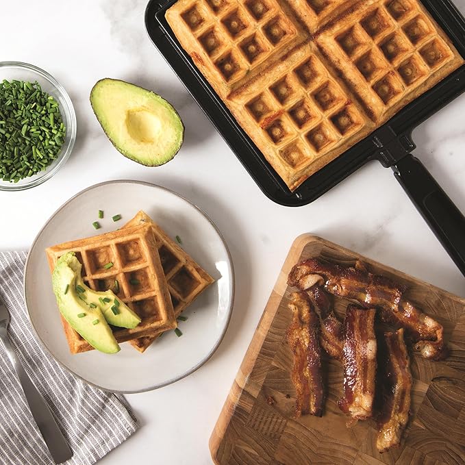 NordicWare 15040 Cast Aluminum Stovetop Belgium Waffle Iron