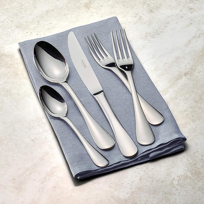 Tramontina 45 Piece Silverware Set - Classic Utensils Set