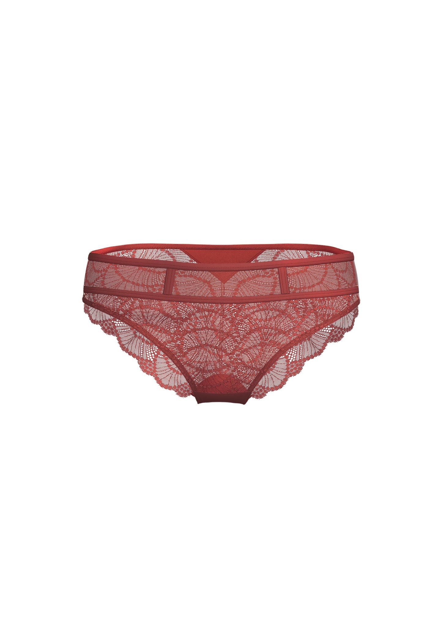 ANYA Plus Bronte Red Lace Brief Panties