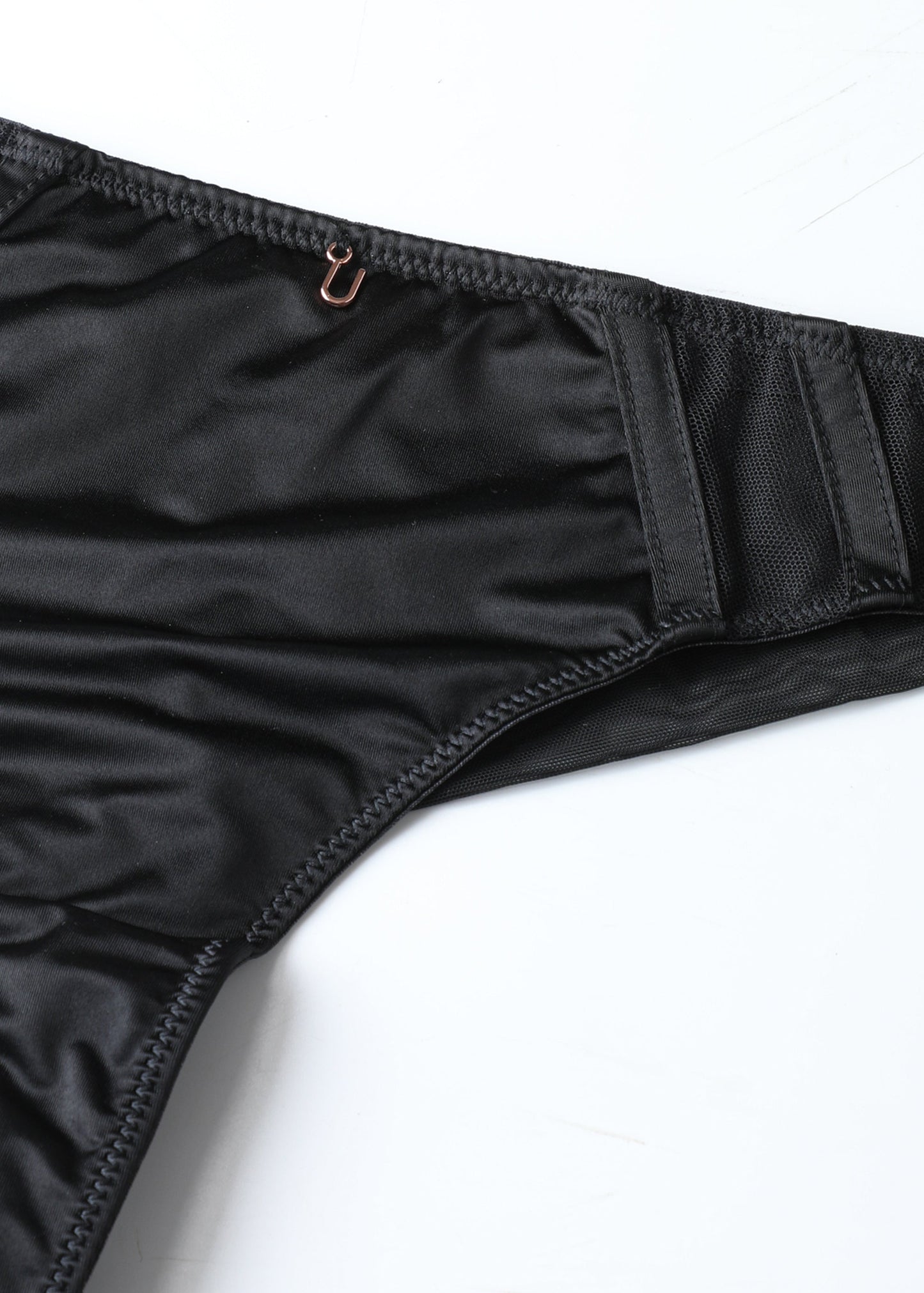 AVA Sexy Black Mesh Tanga Panties