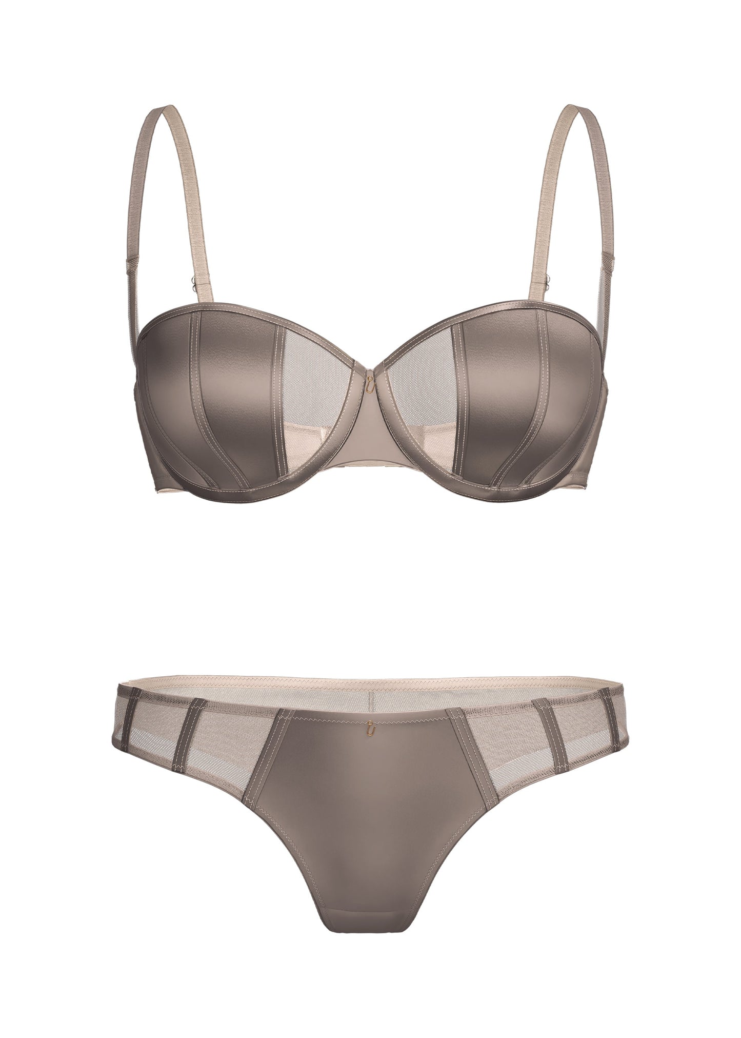 AVA Glossy Lingerie Set