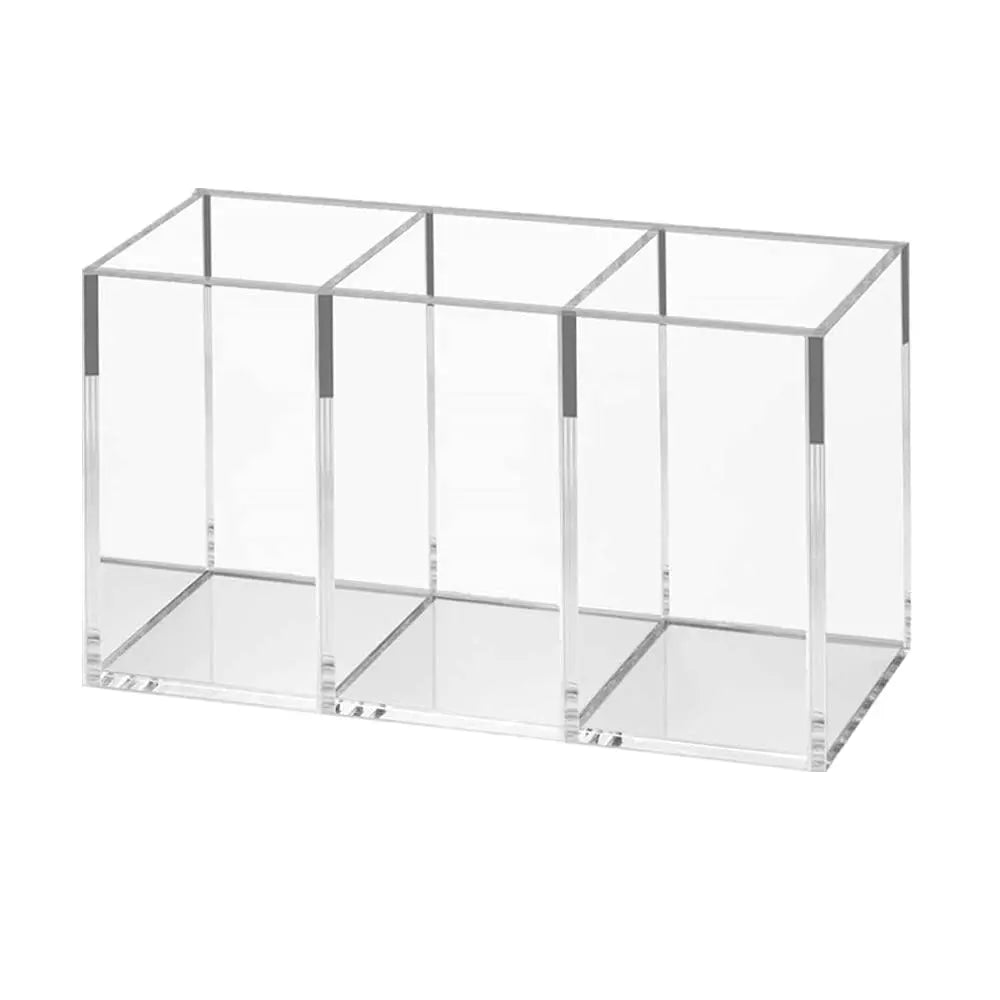 Transparent Makeup Brush Organizer Tray