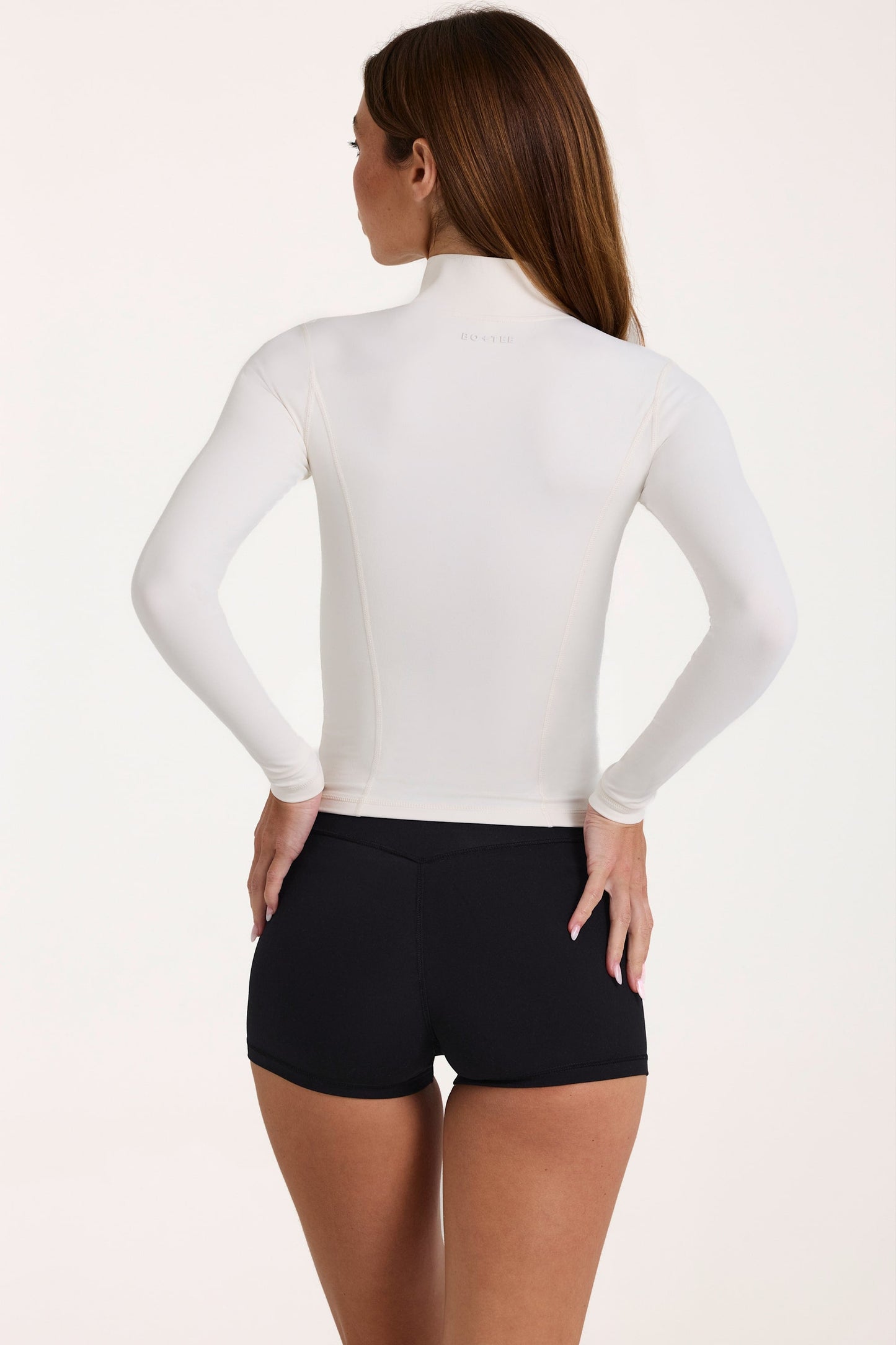 Soft Active Zip-Up Jacket in Ivory