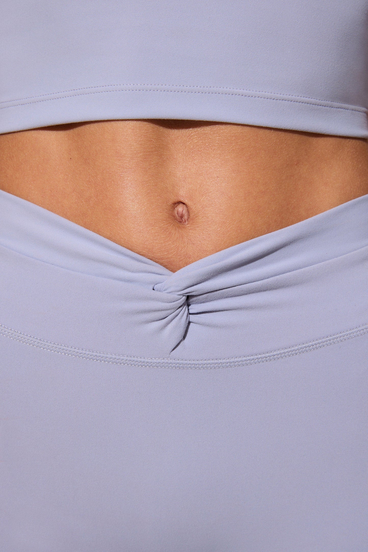 Twist Waist Mini Shorts with Pockets in Periwinkle