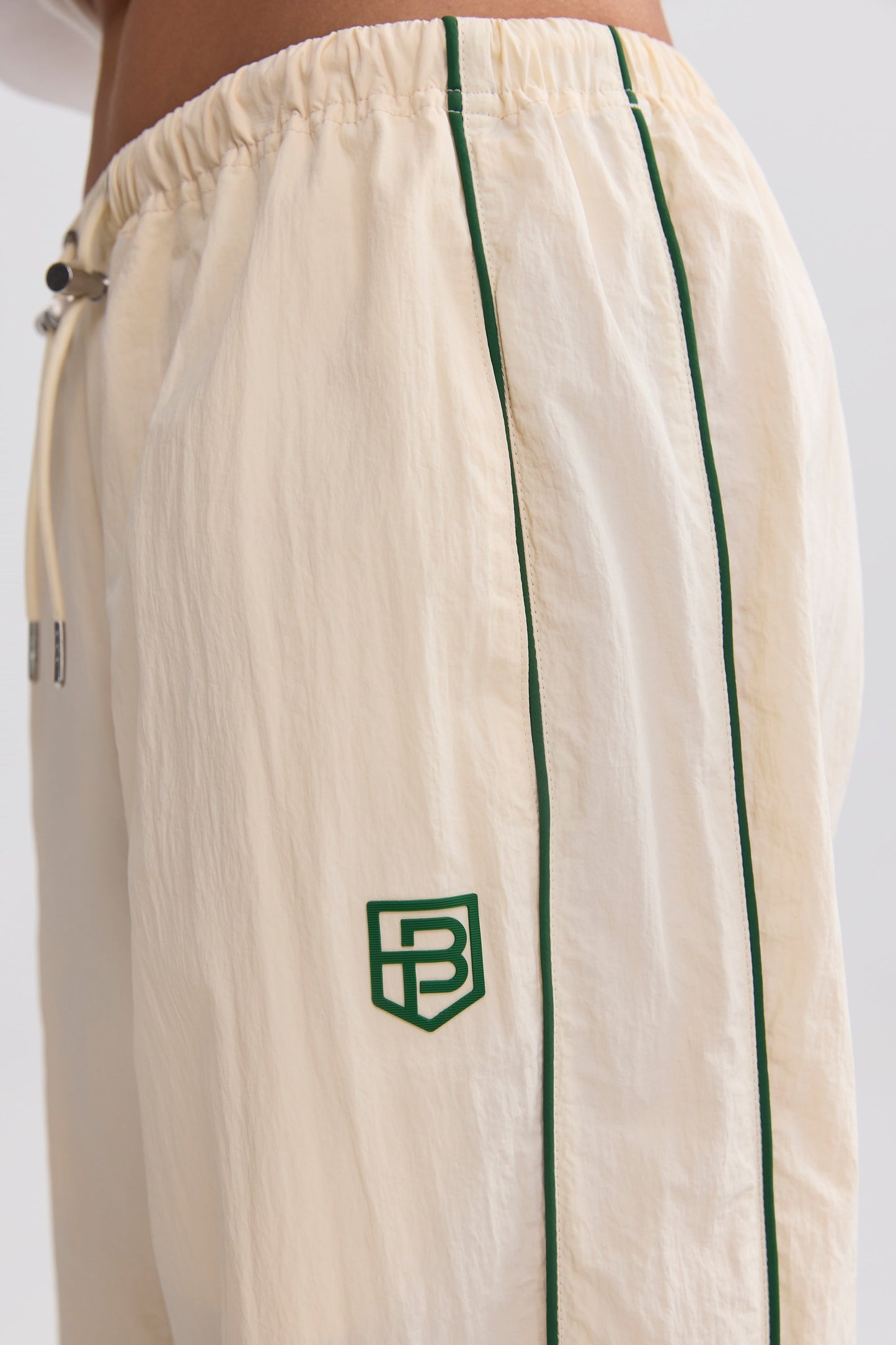 Water-Repellent Wide-Leg Track Pants in Marble