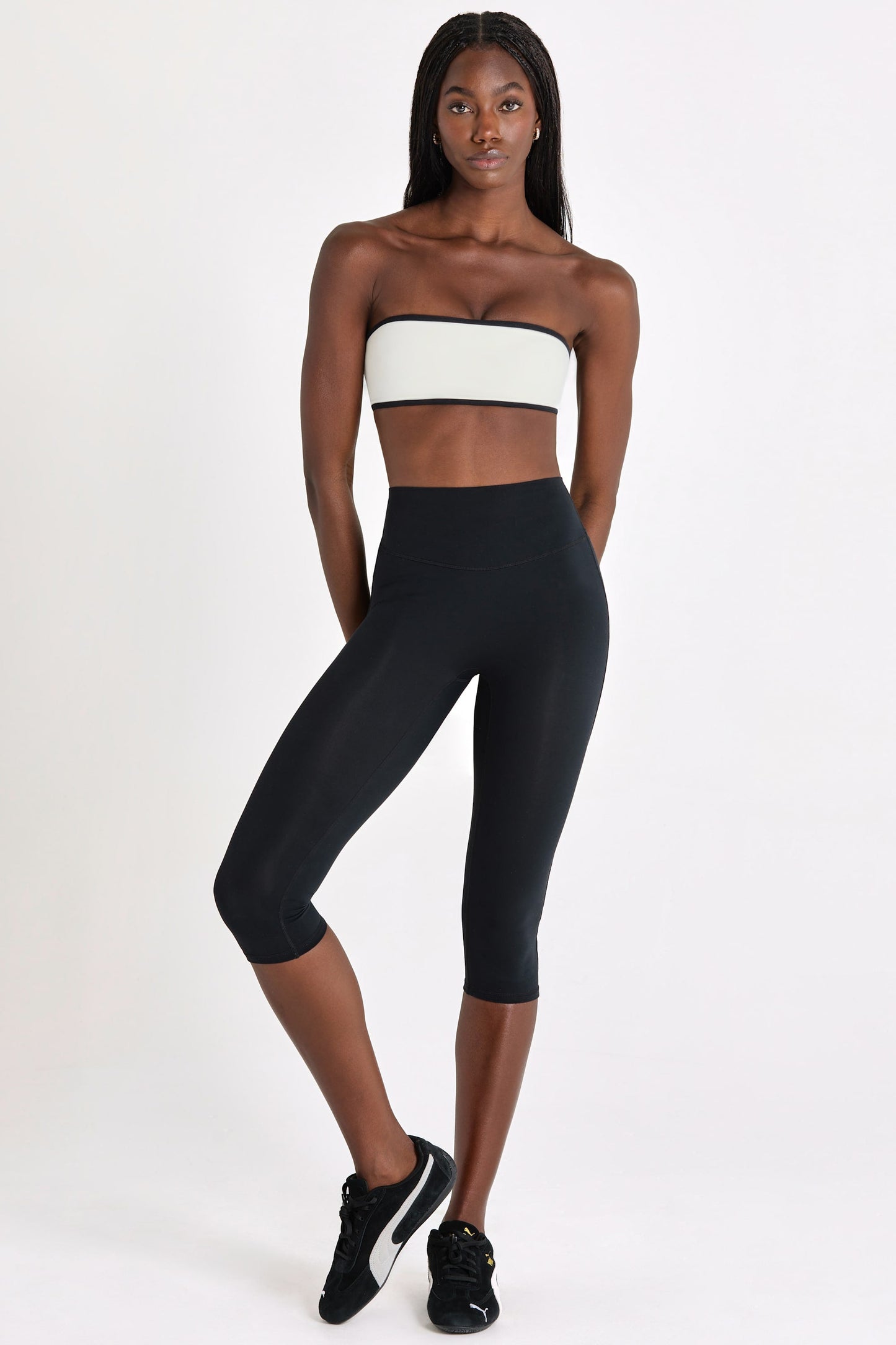 Soft Active Capri Leggings in Black