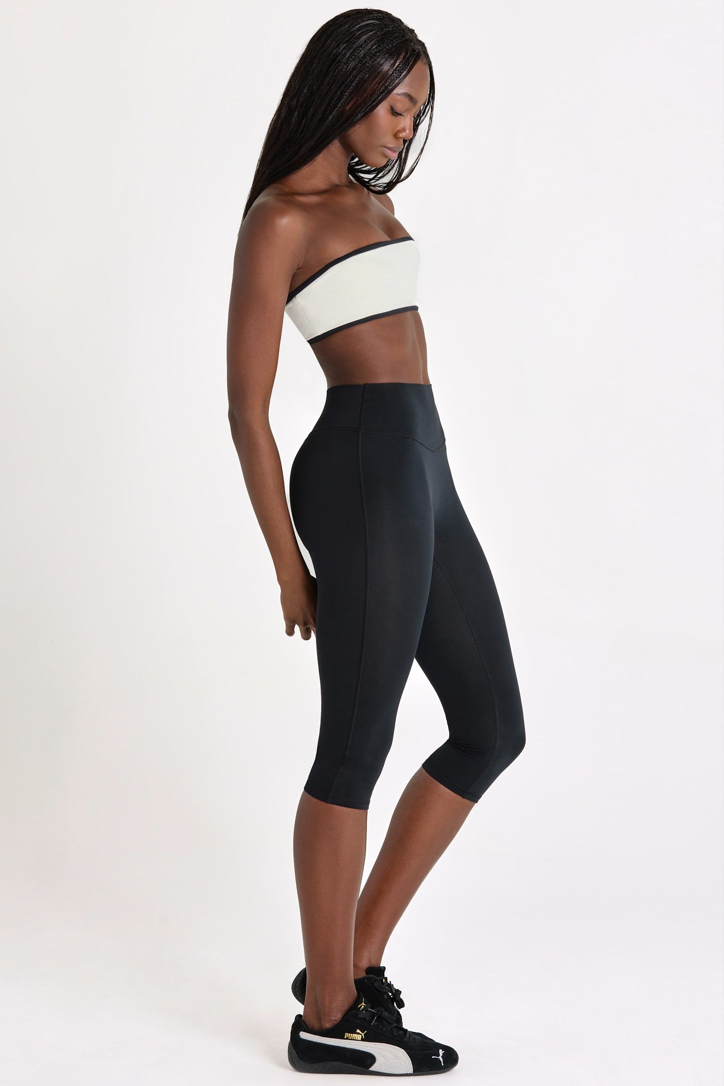 Soft Active Capri Leggings in Black