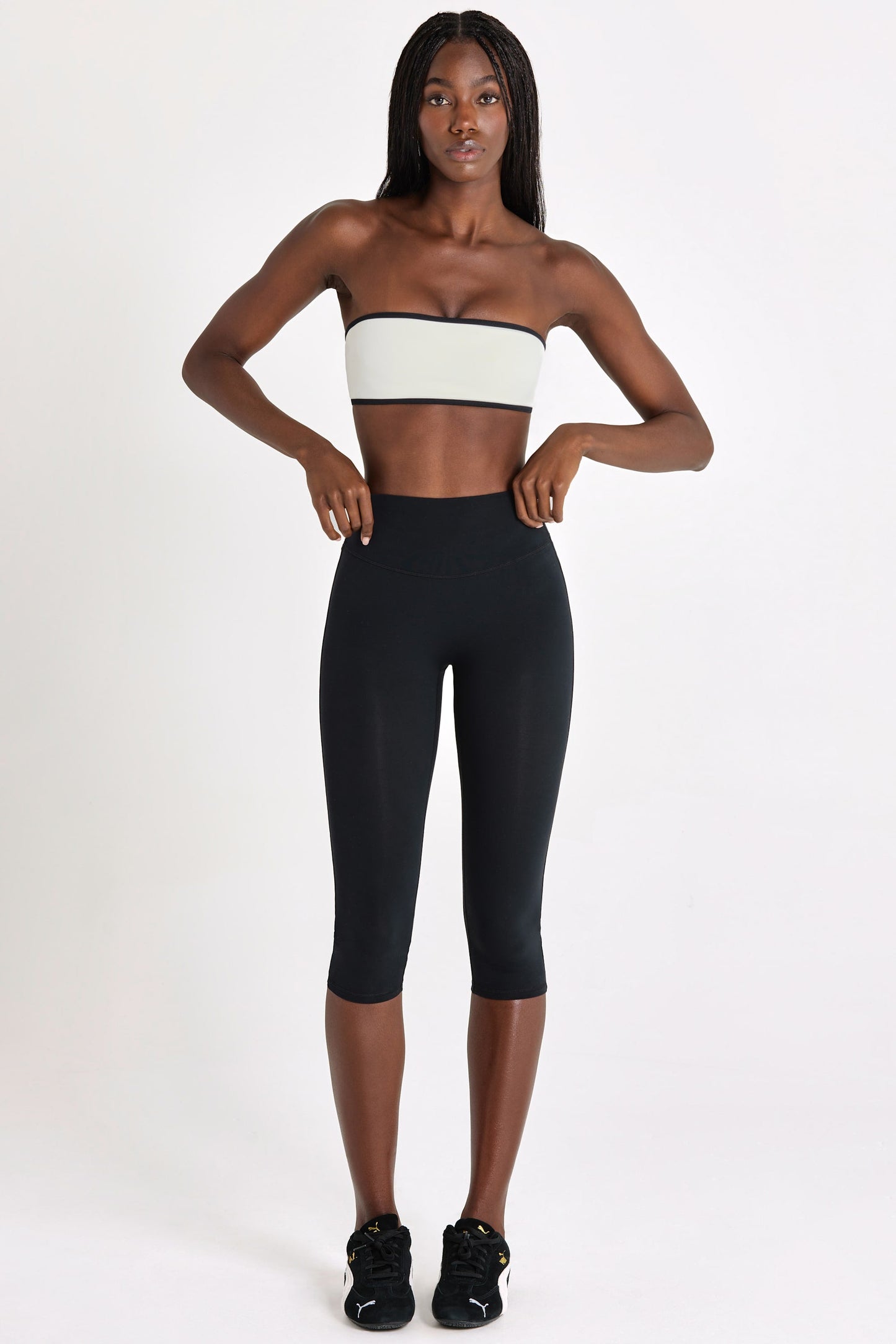 Soft Active Capri Leggings in Black