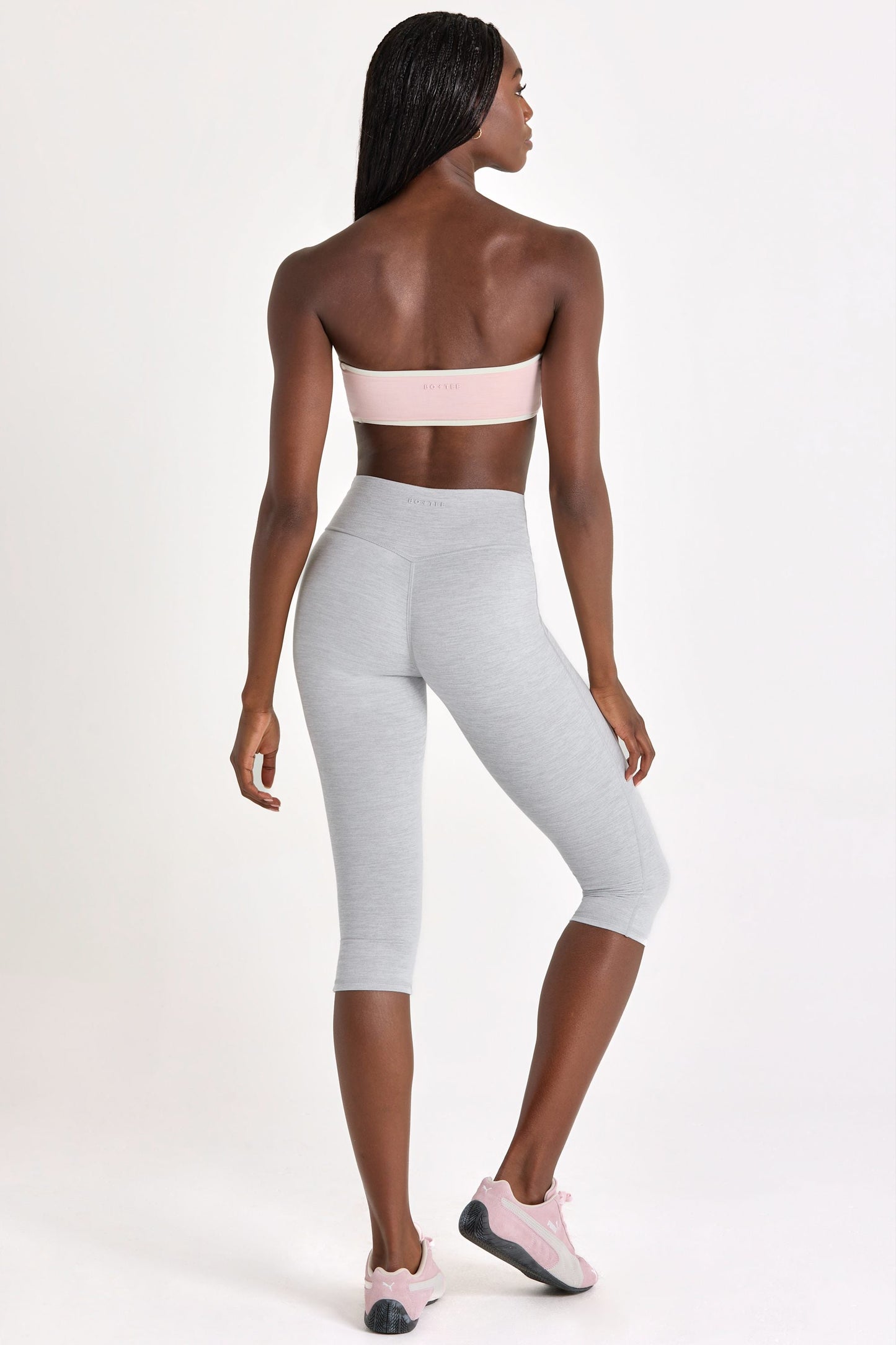 Soft Active Capri Leggings in Grey Marl