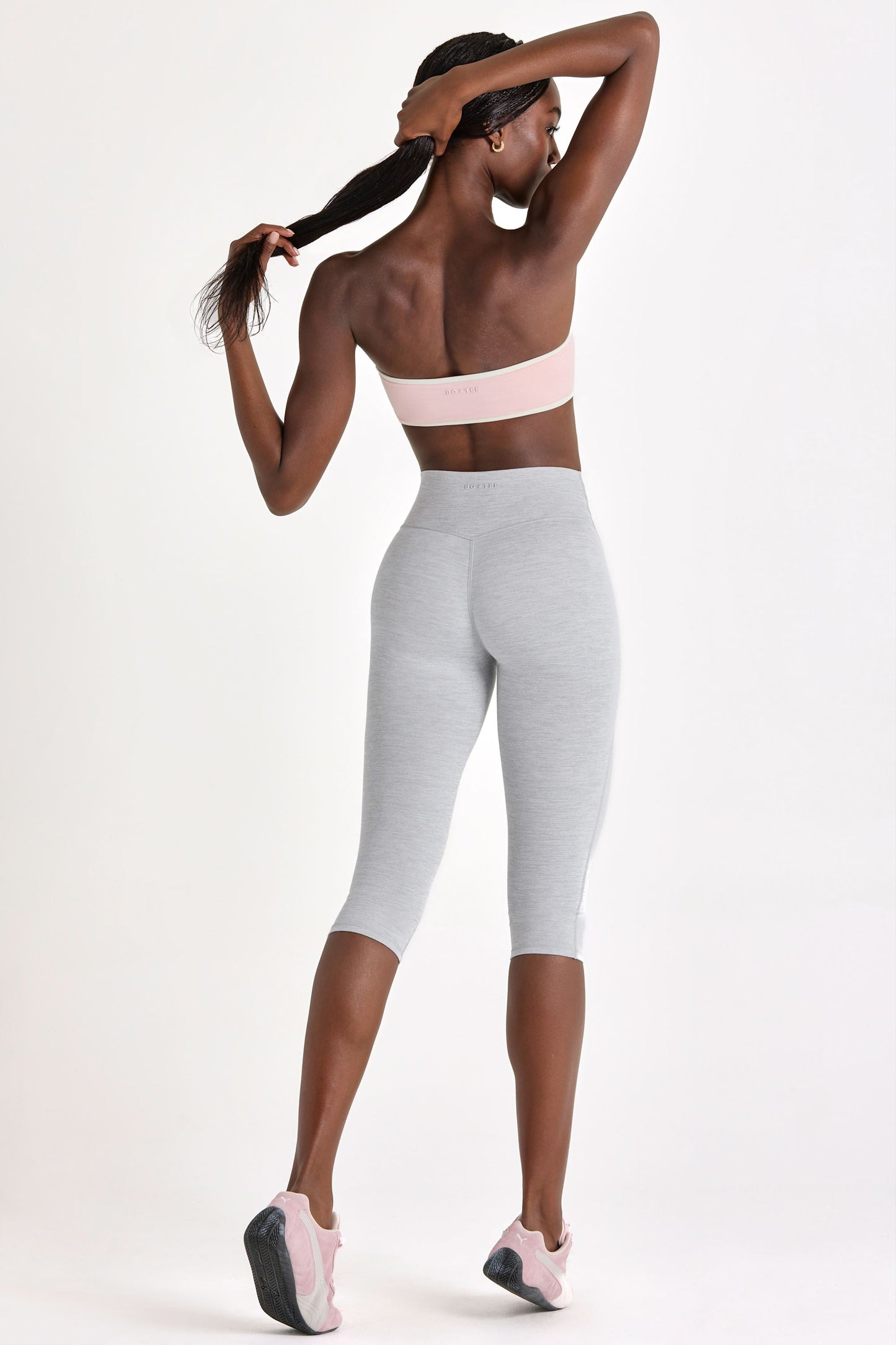 Soft Active Capri Leggings in Grey Marl