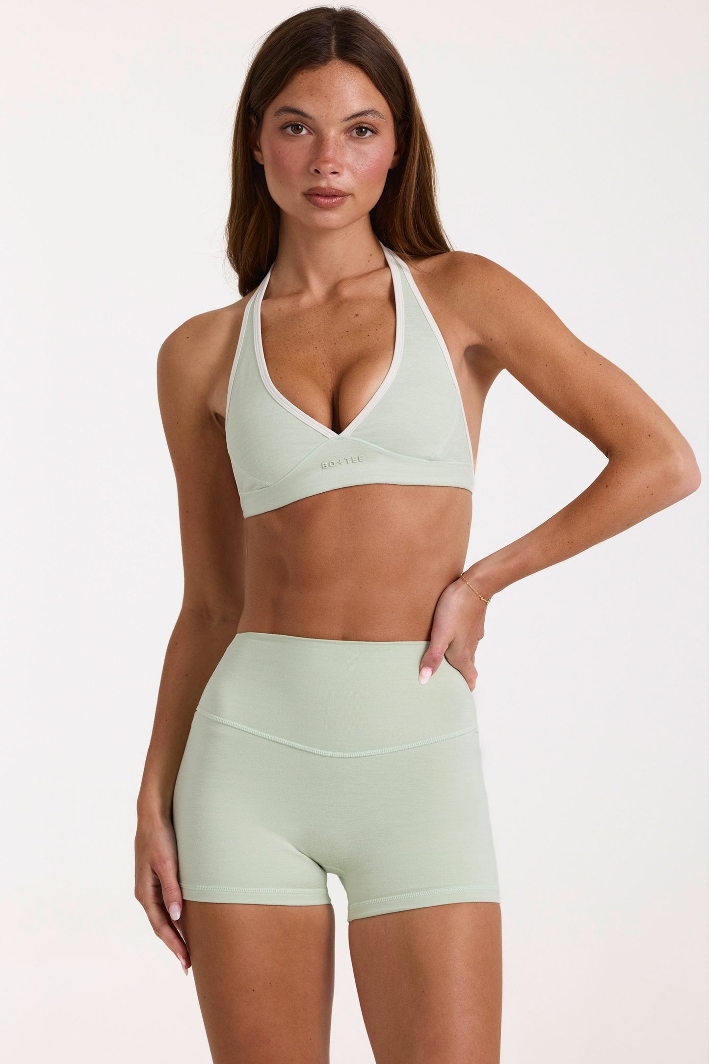 Soft Active Sports Bra in Sage Marl