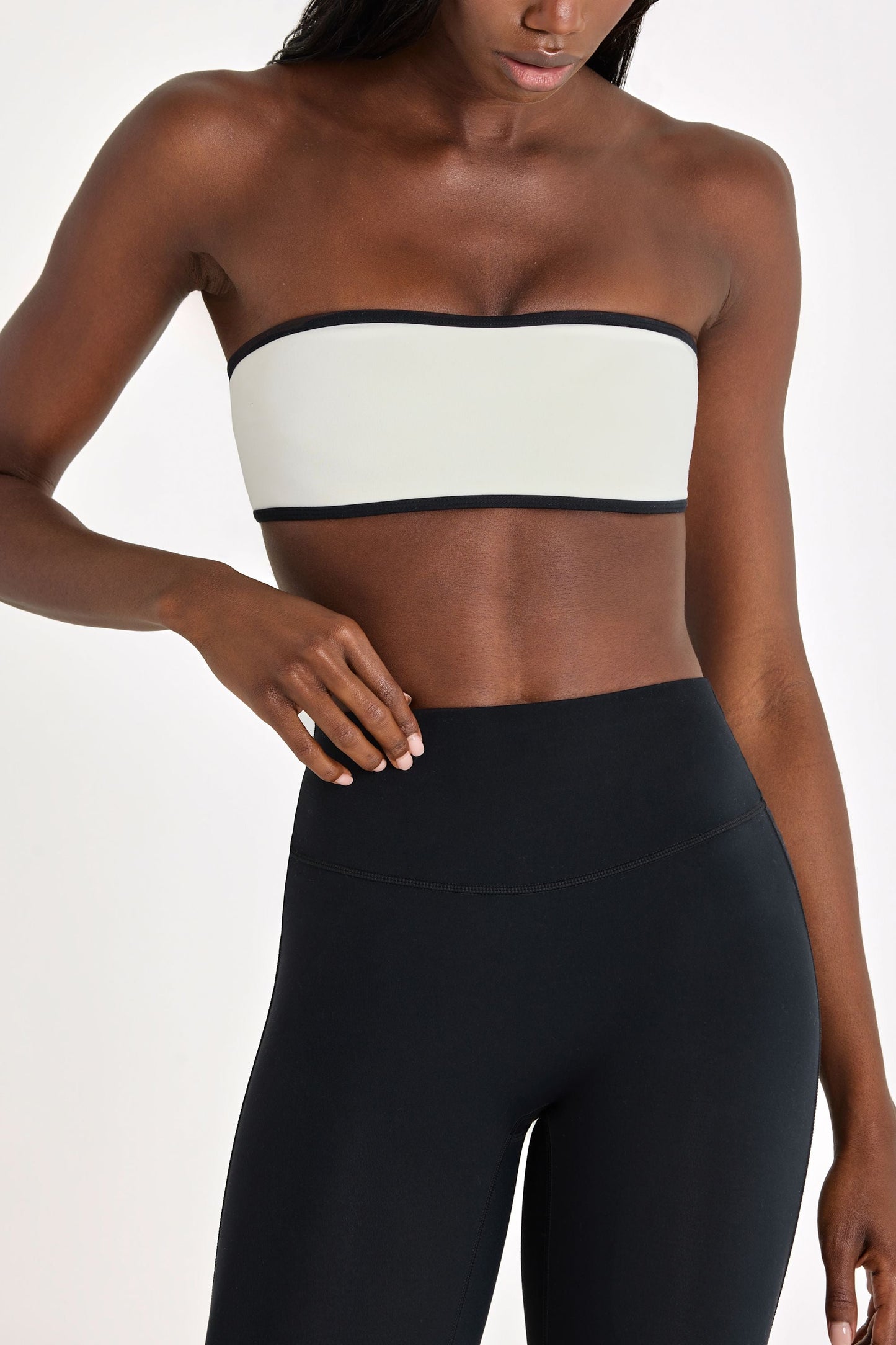 Soft Active Bandeau Sports Bra in Ivory