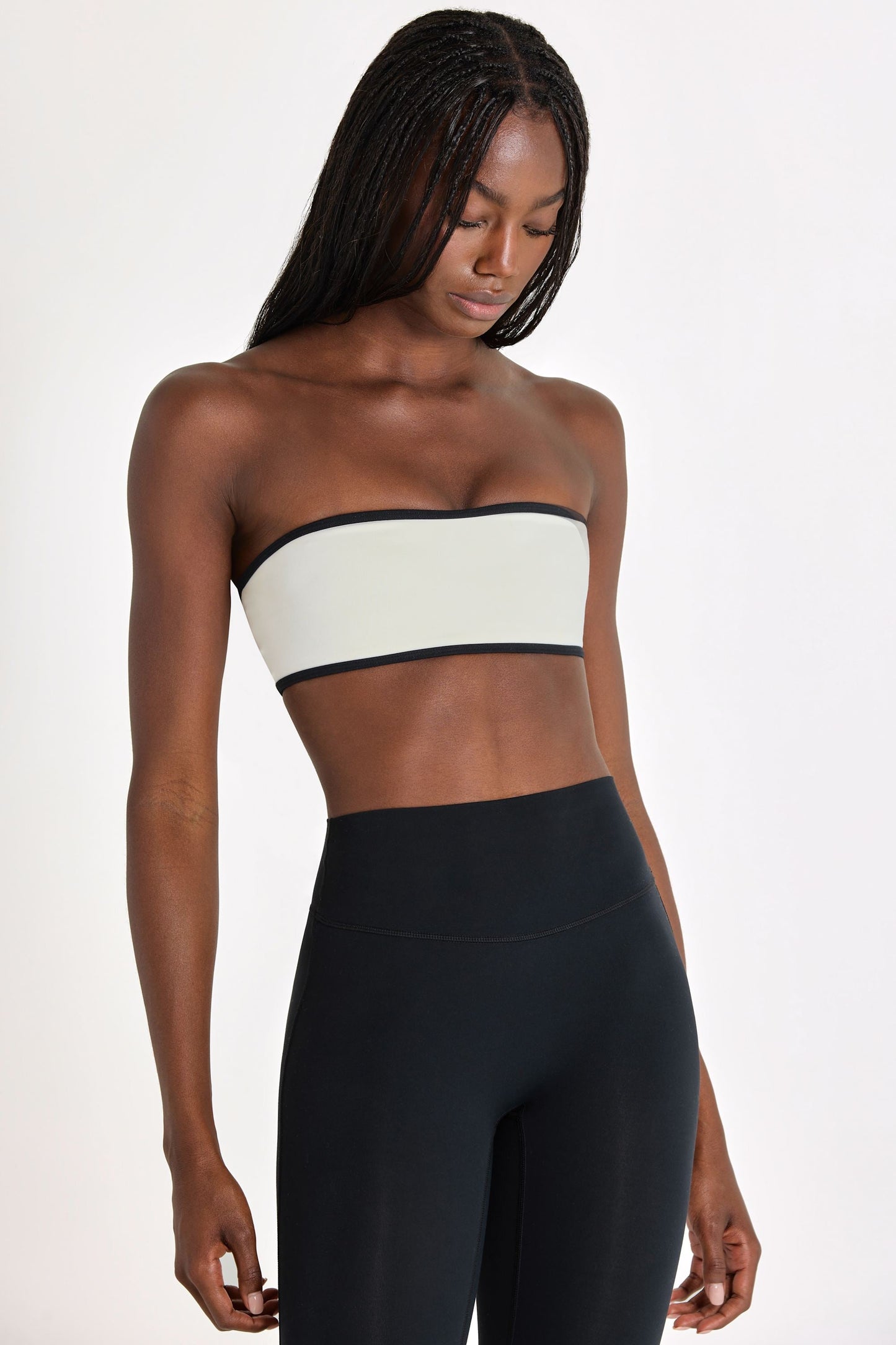 Soft Active Bandeau Sports Bra in Ivory